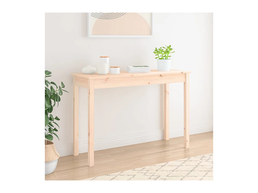 Table console 110x40x75 cm Bois massif de pin
