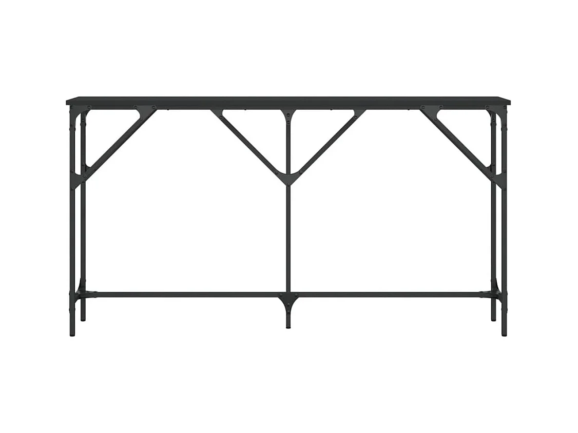 Table console noir 140x23x75 cm bois d'ingénierie