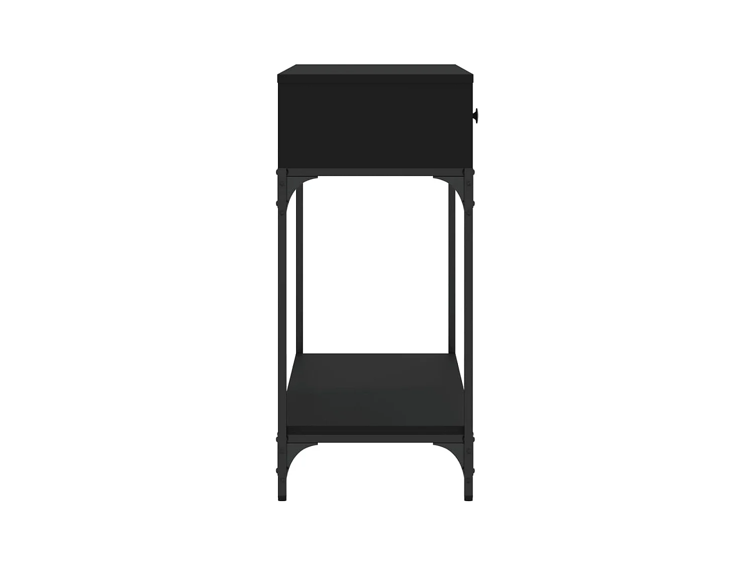 Tavolo consolle nero 100x34,5x75 cm in legno ingegnerizzato