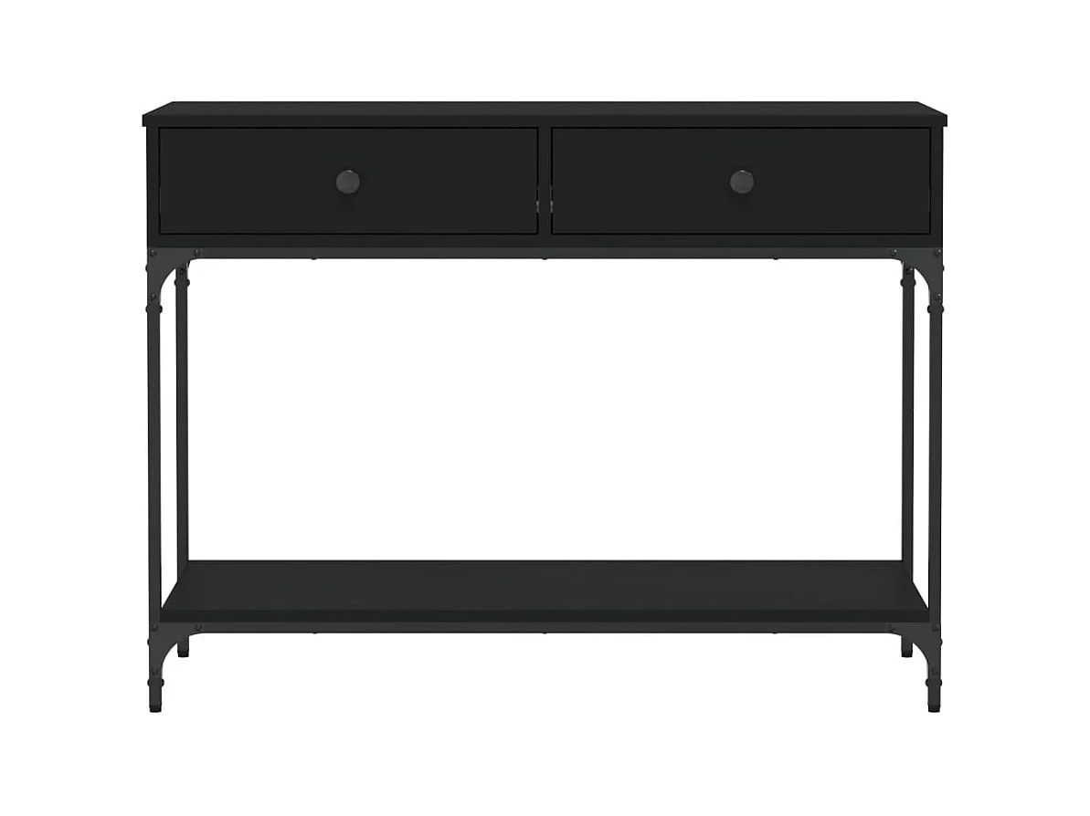 Tavolo consolle nero 100x34,5x75 cm in legno ingegnerizzato