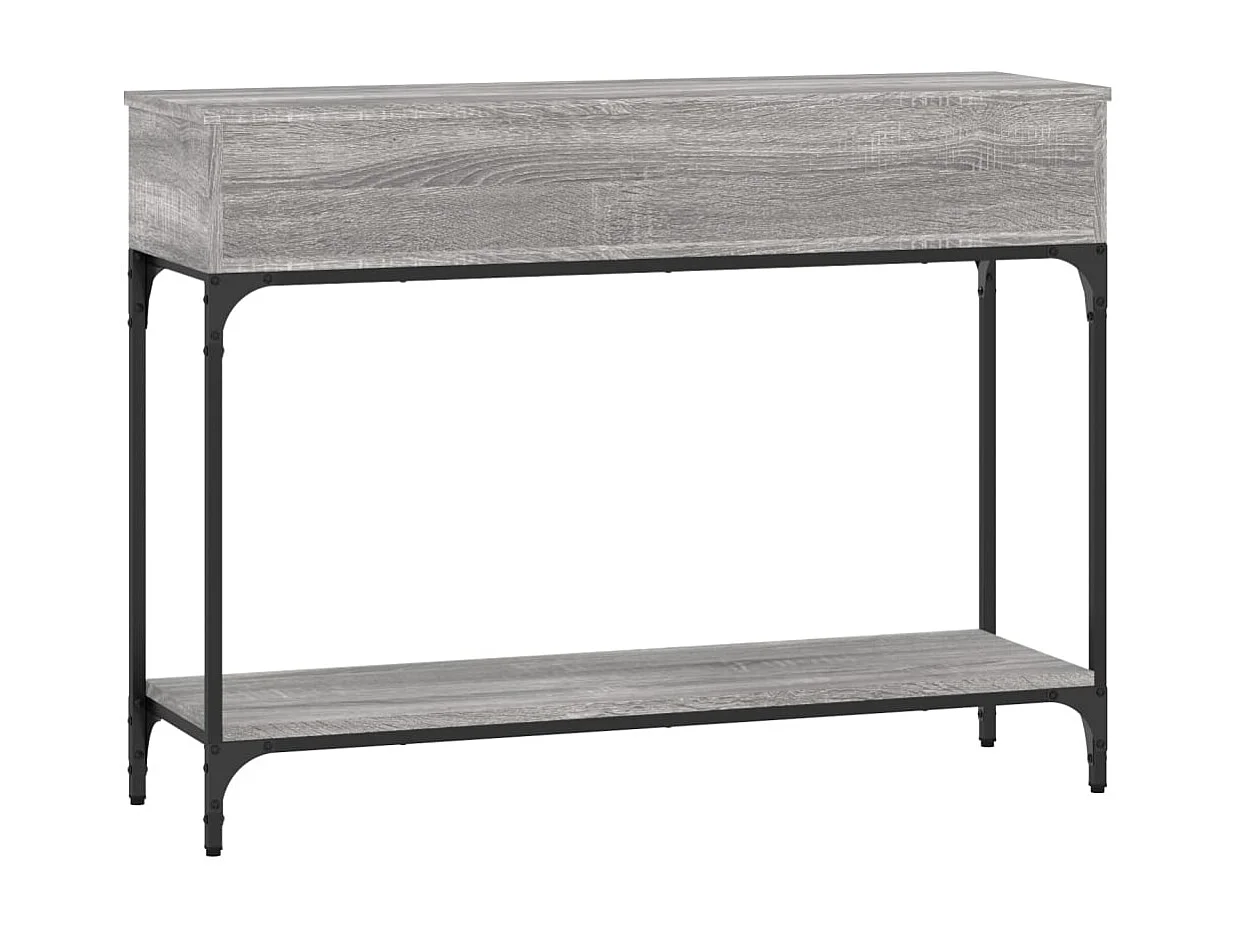 Table console sonoma gris 100x30,5x75 cm bois d'ingénierie