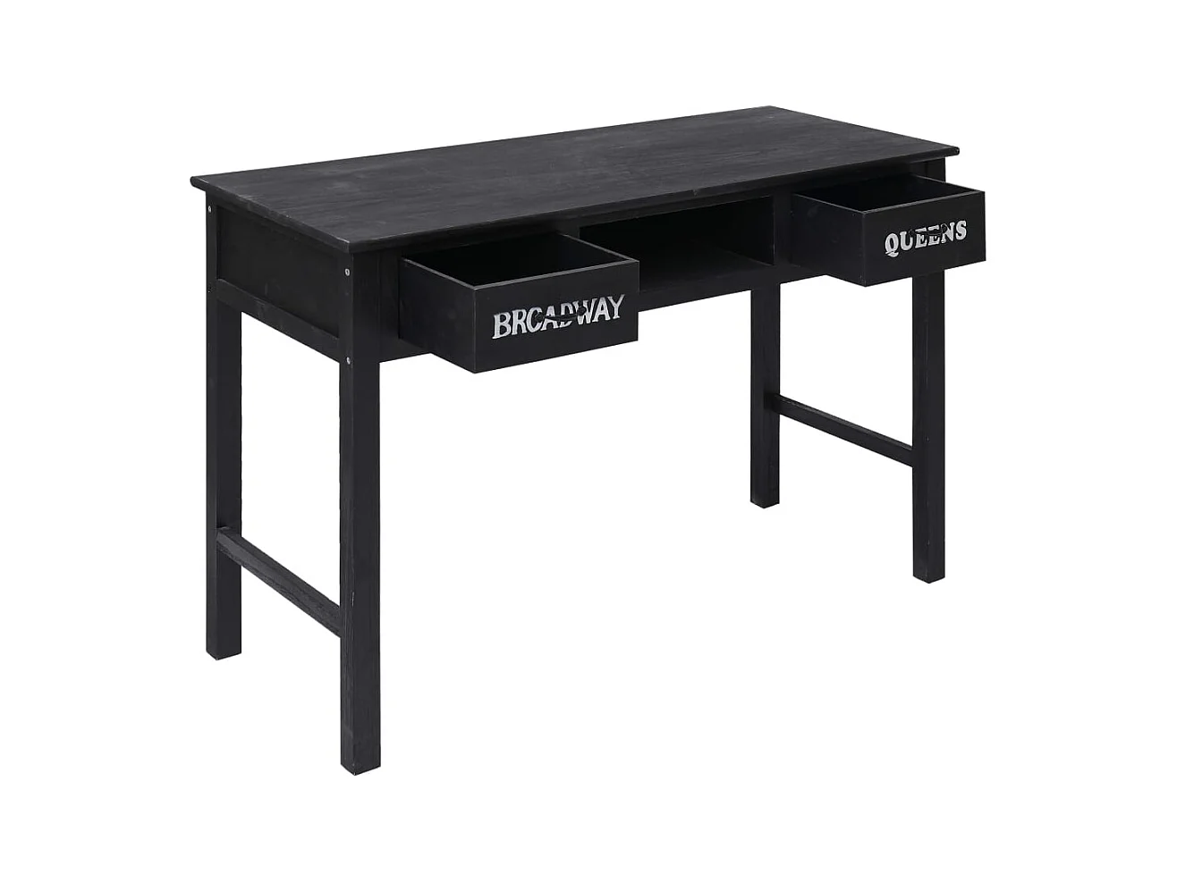 Consoletafel Zwart 110x45x76 cm Hout