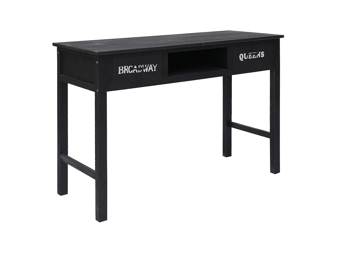 Table console Noir 110x45x76 cm Bois