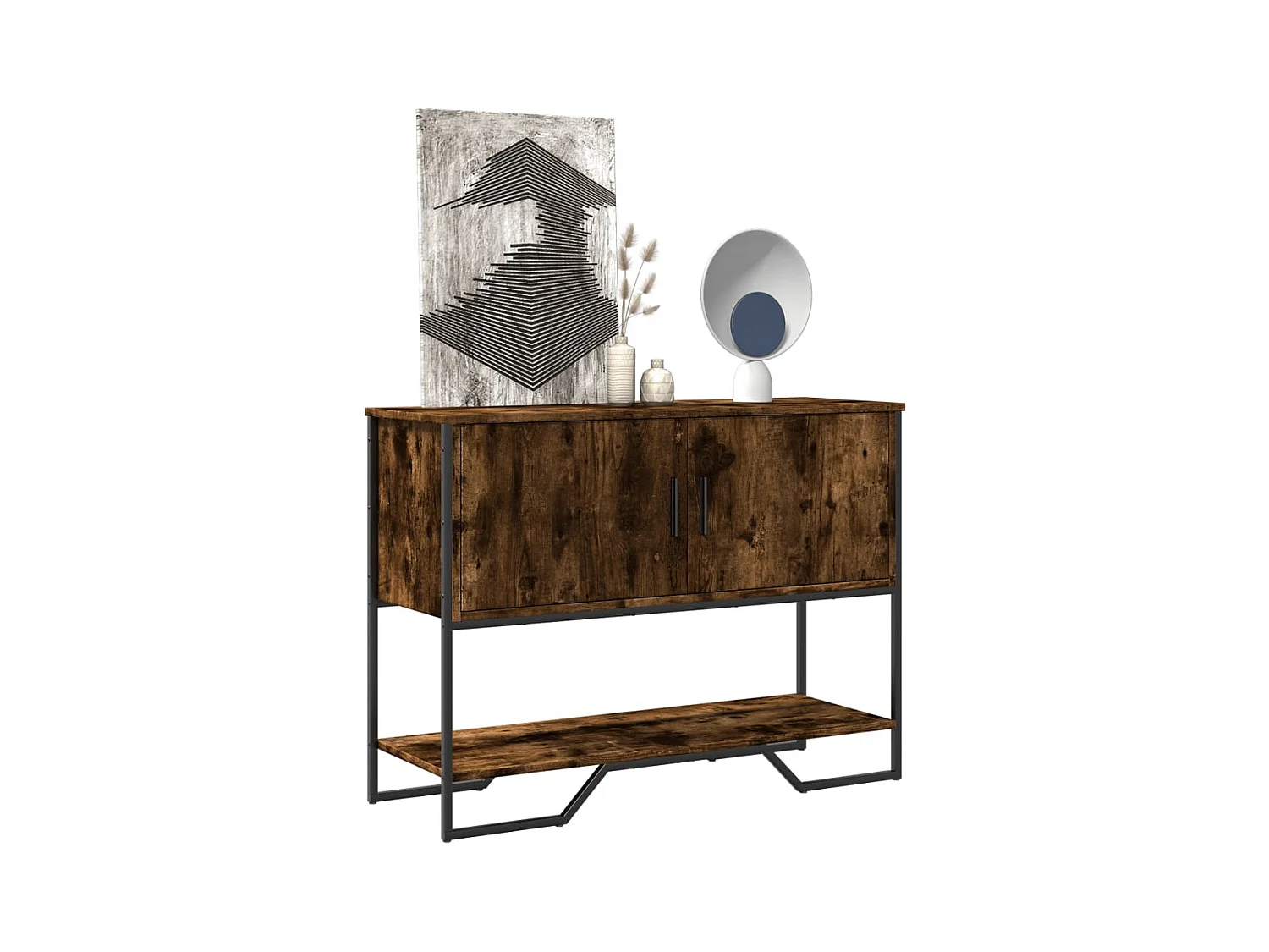 Konsolentisch aus geräucherter Eiche 100x35x74,5 cm Holzwerkstoff