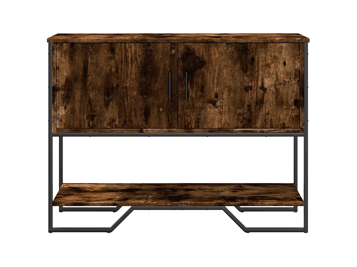 Konsolentisch aus geräucherter Eiche 100x35x74,5 cm Holzwerkstoff