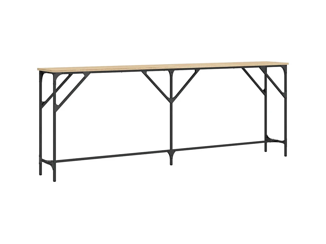 Table console chêne sonoma 200x29x75 cm bois d'ingénierie