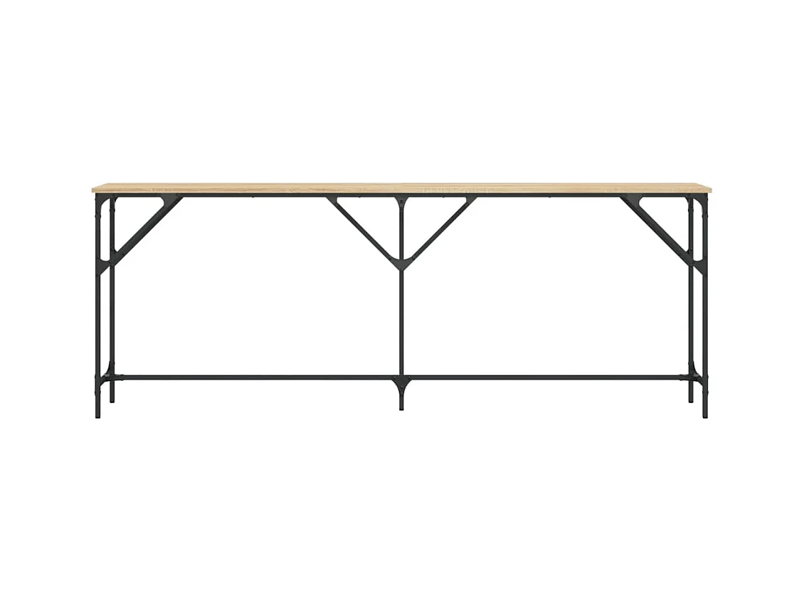 Table console chêne sonoma 200x29x75 cm bois d'ingénierie