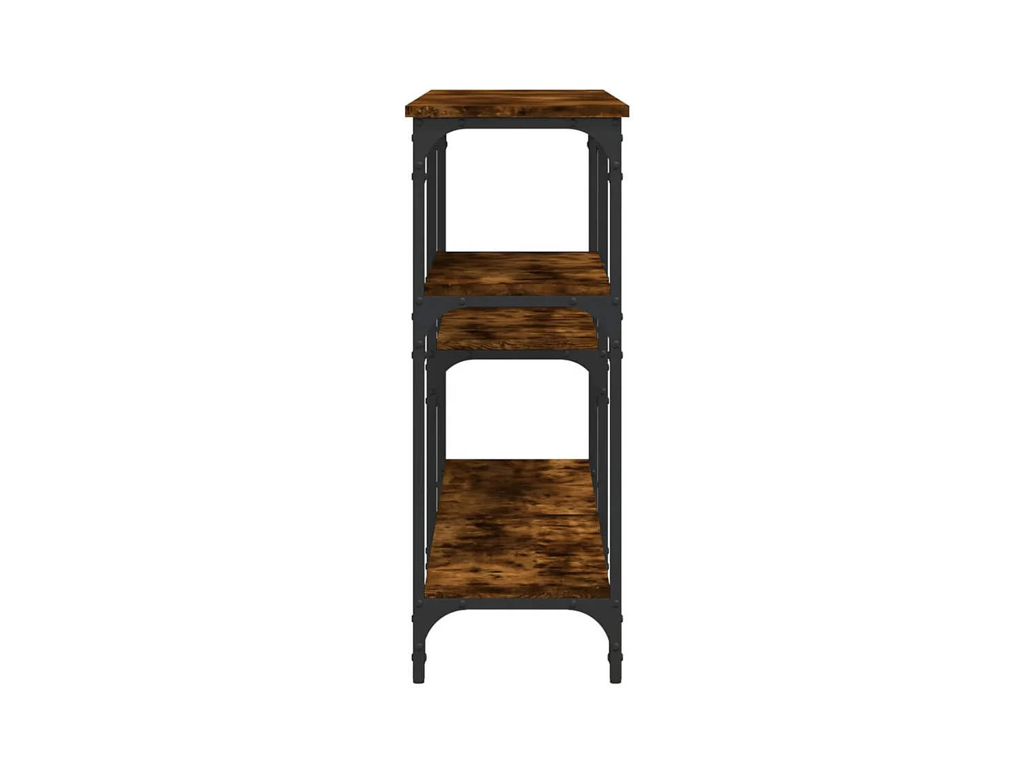 Table console chêne fumé 160x29x75 cm bois d'ingénierie