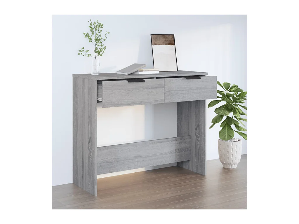 Table console Sonoma gris 90x36x75 cm Bois d'ingénierie