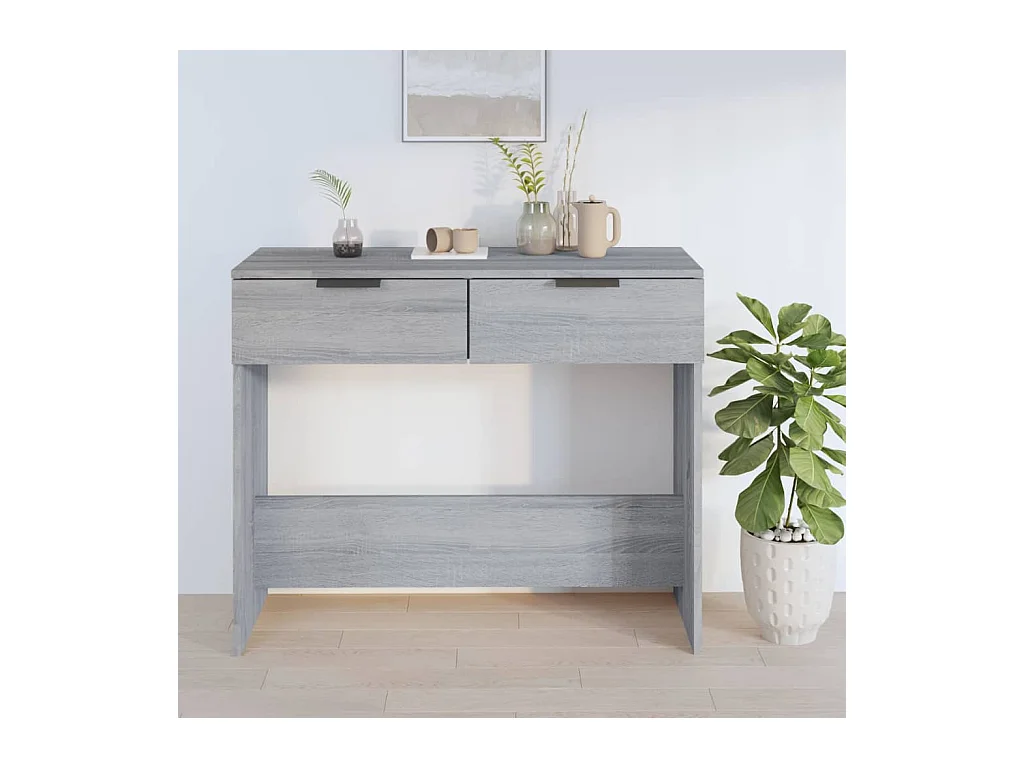 Table console Sonoma gris 90x36x75 cm Bois d'ingénierie