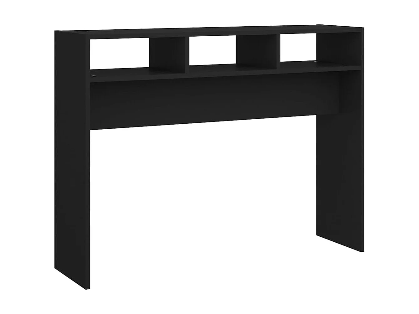 Table console noir 105x30x80 cm bois d'ingénierie