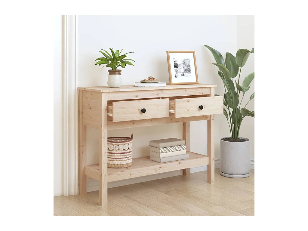 Table console 100x35x75 cm Bois massif de pin