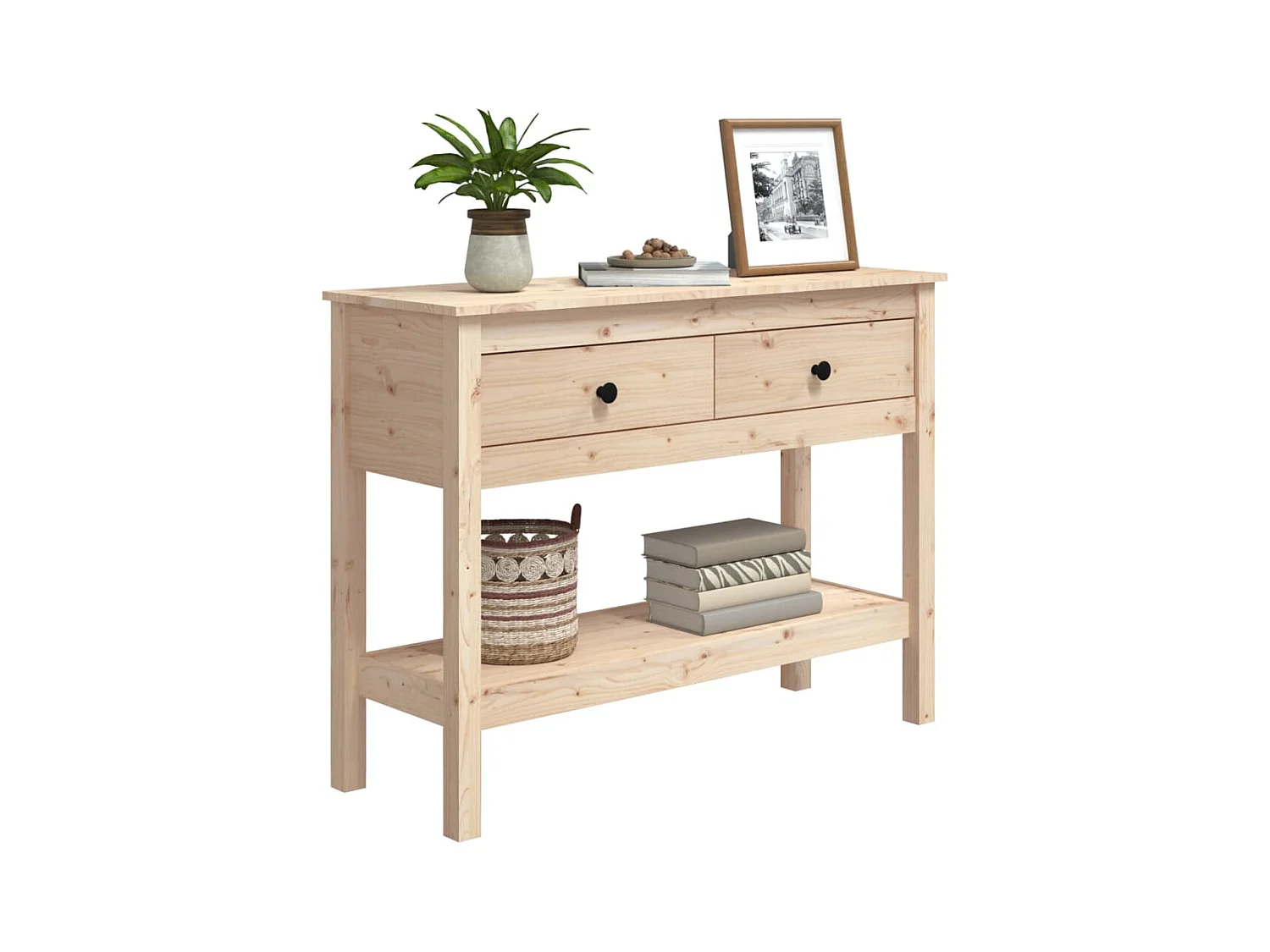 Table console 100x35x75 cm Bois massif de pin