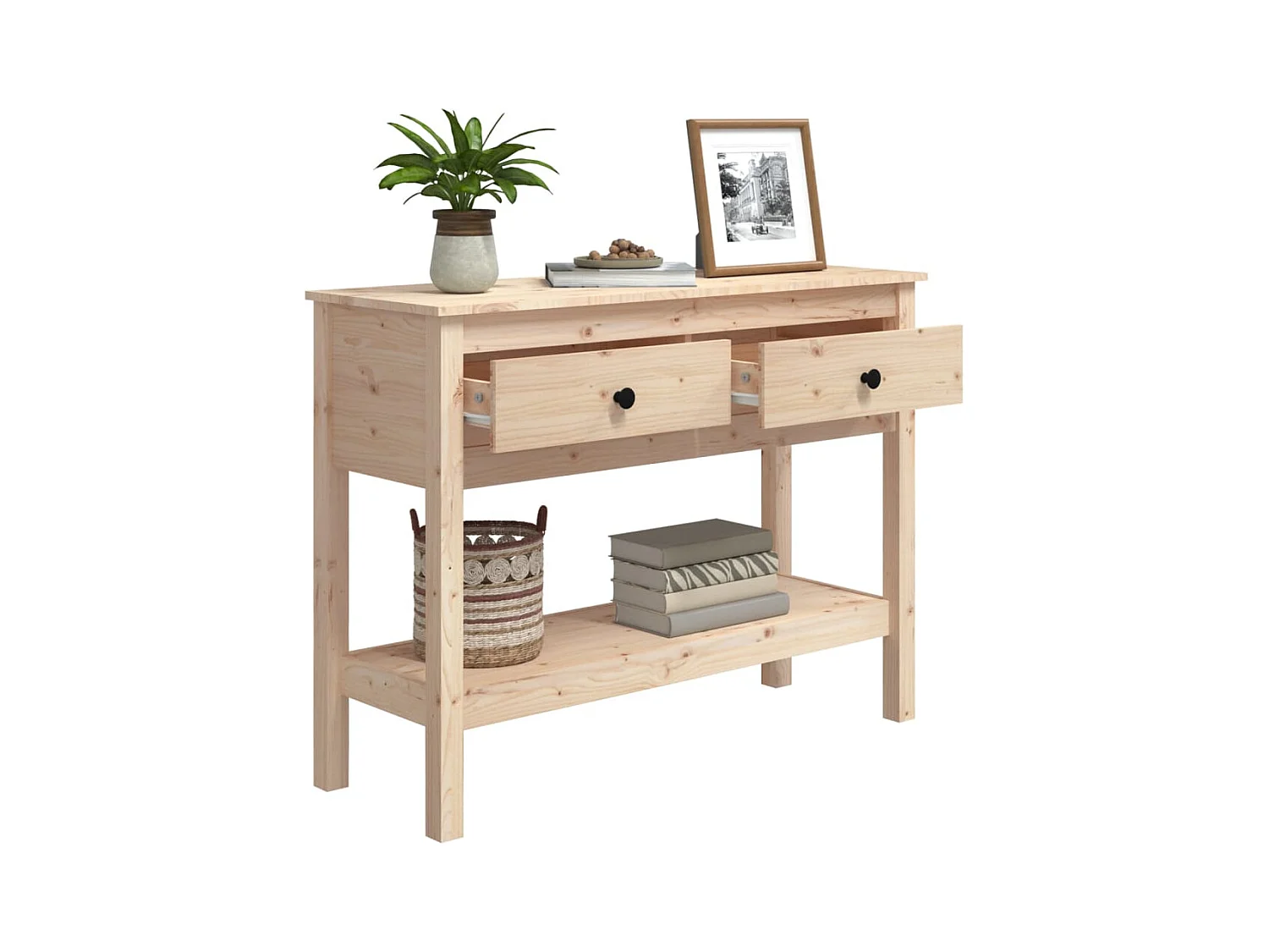 Table console 100x35x75 cm Bois massif de pin