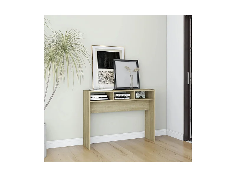 Table console chêne sonoma 105x30x80 cm bois d'ingénierie