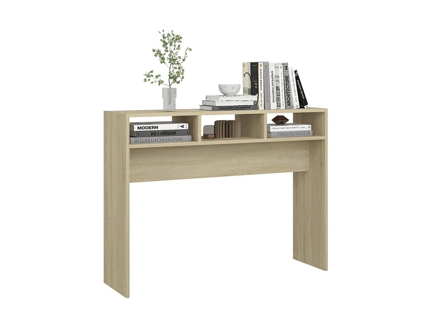 Table console chêne sonoma 105x30x80 cm bois d'ingénierie