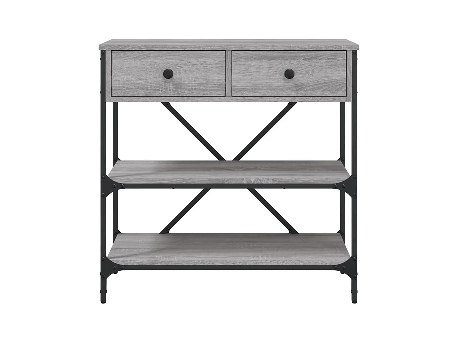 Sonoma grijze consoletafel 75x34,5x75 cm bewerkt hout