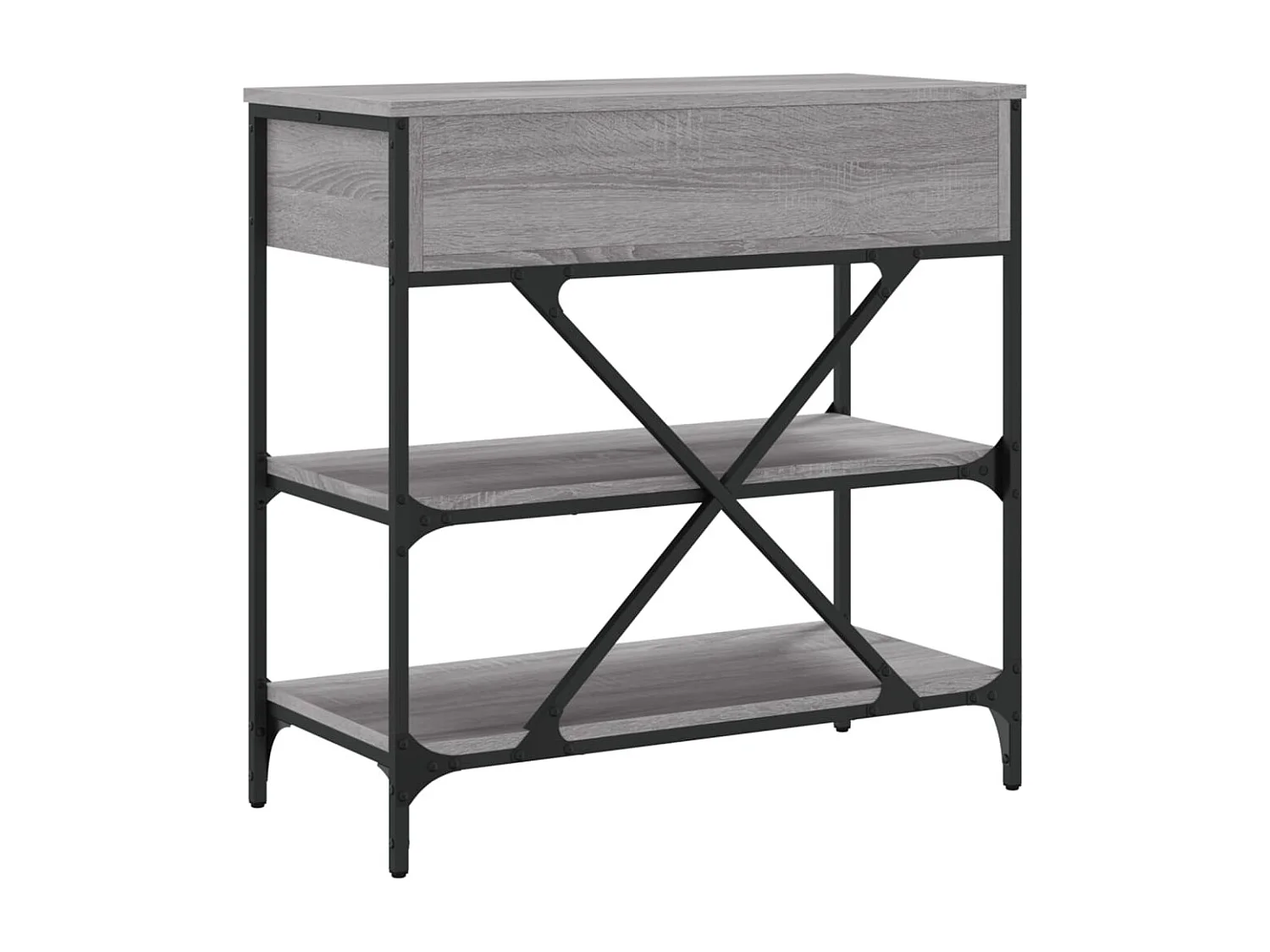 Sonoma grijze consoletafel 75x34,5x75 cm bewerkt hout