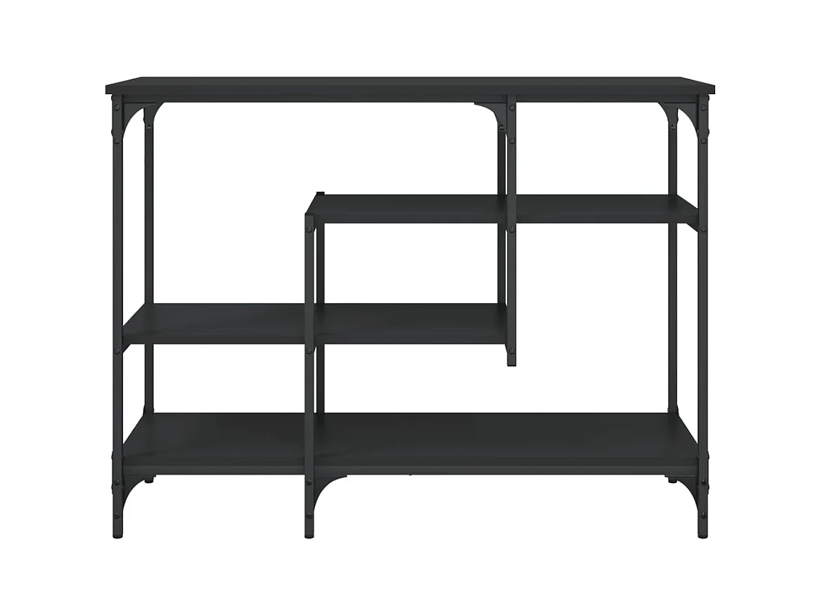 Consoletafel met planken zwart 100x35x75 cm