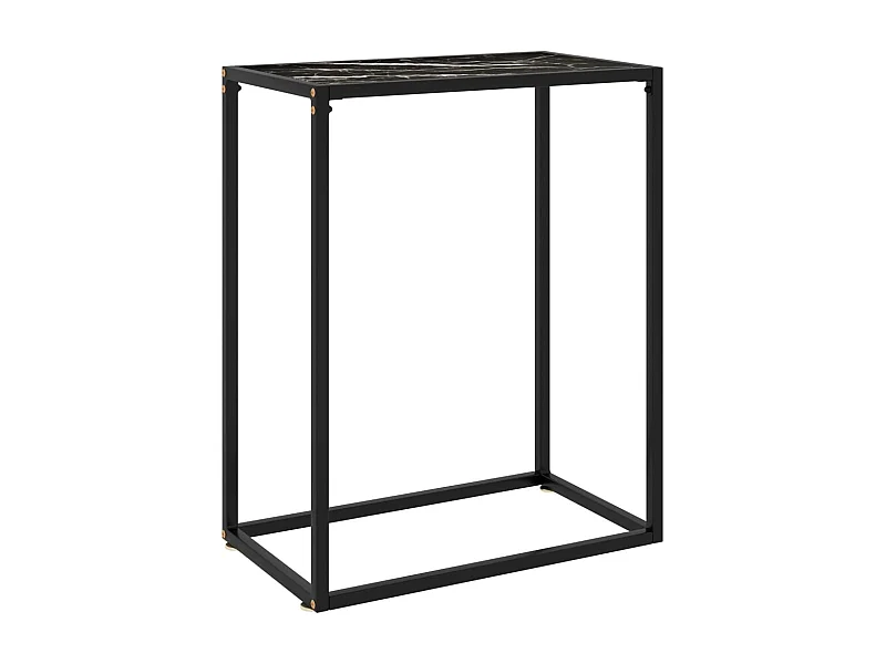 Consolle nera 60x35x75 cm Vetro temperato