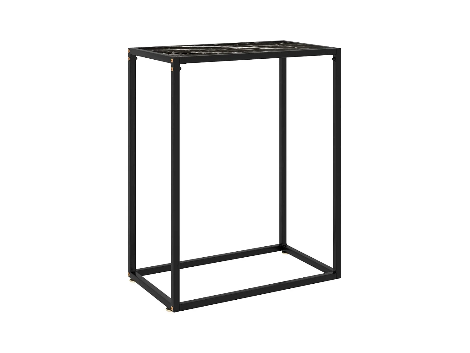 Table console Noir 60x35x75 cm Verre trempé