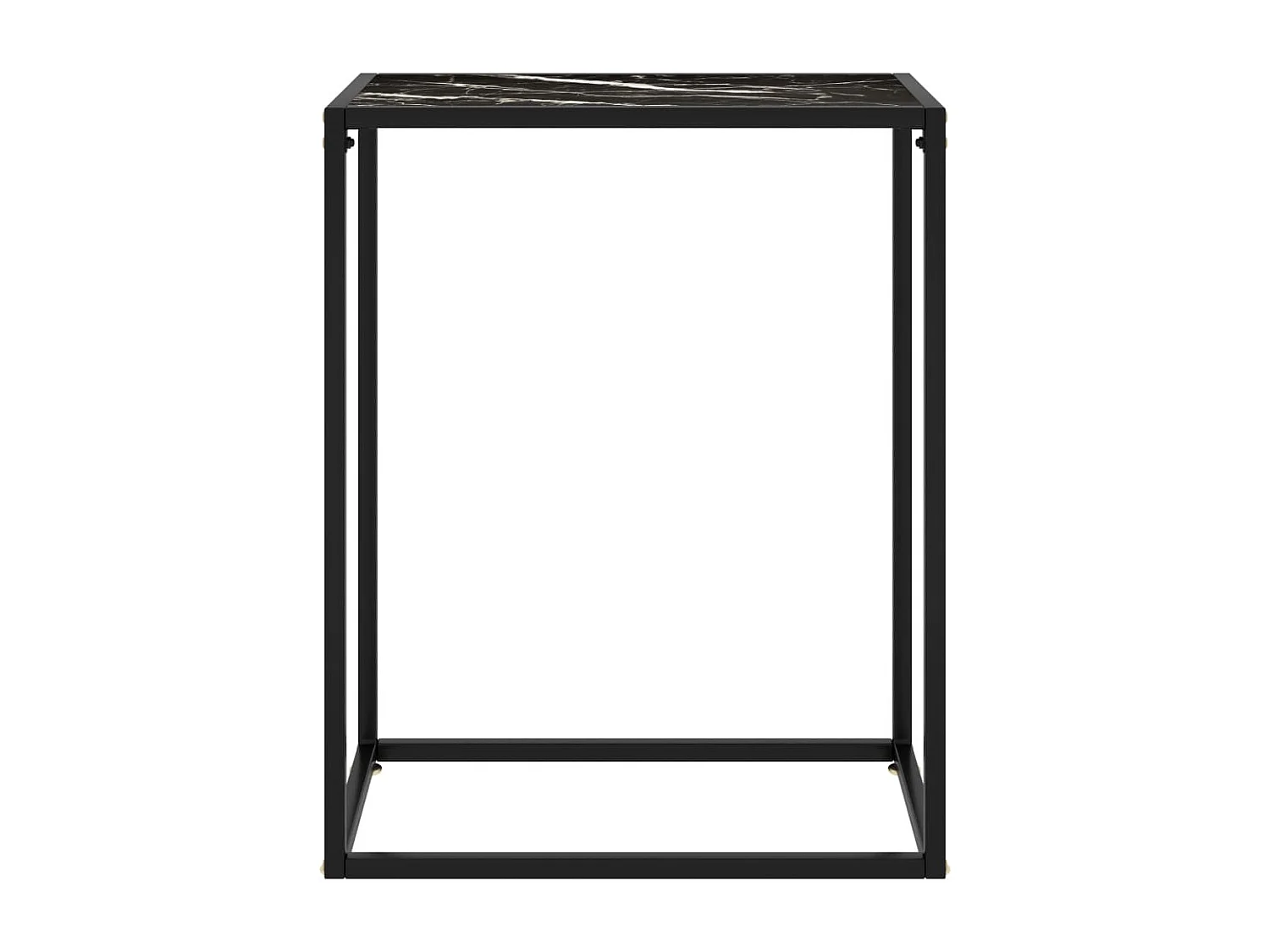Table console Noir 60x35x75 cm Verre trempé