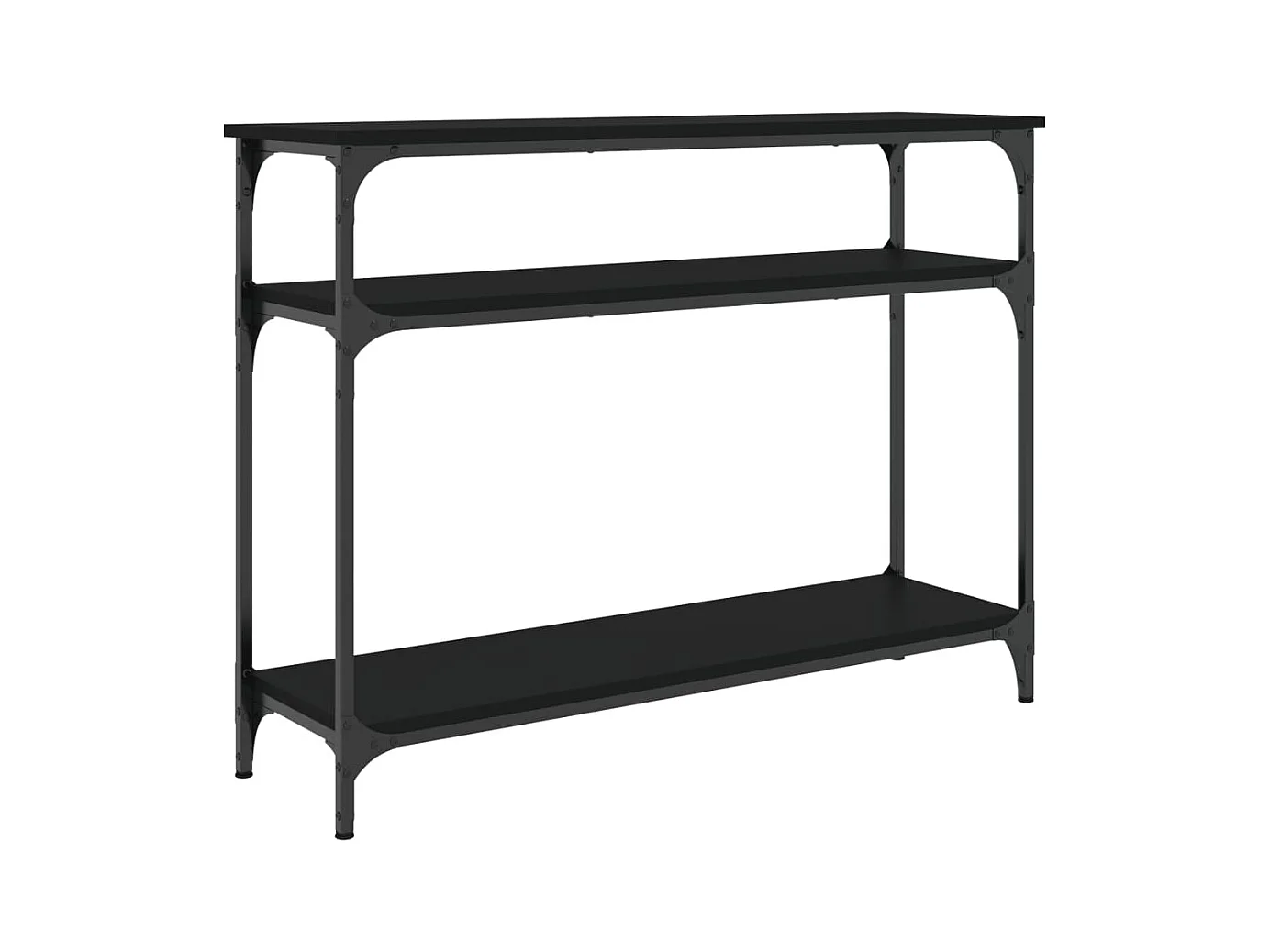 Table console noir 100x29x75 cm bois d'ingénierie