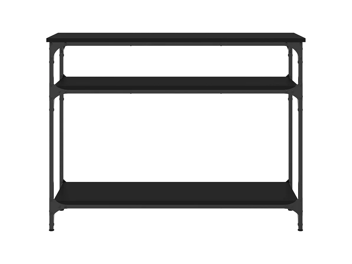 Table console noir 100x29x75 cm bois d'ingénierie