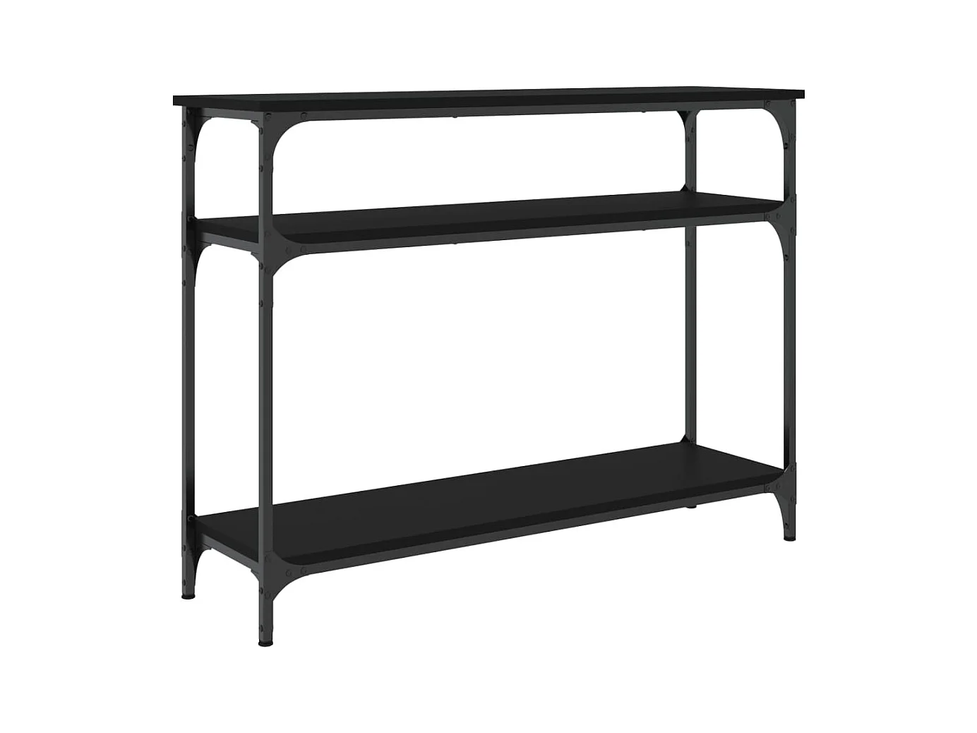 Table console noir 100x29x75 cm bois d'ingénierie