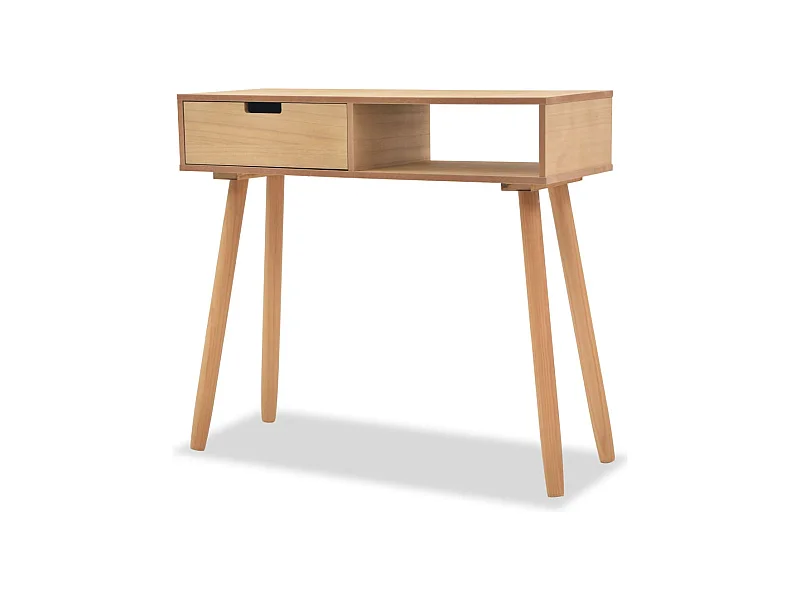 Table console Bois de pin massif 80 x 30 x 72 cm Marron
