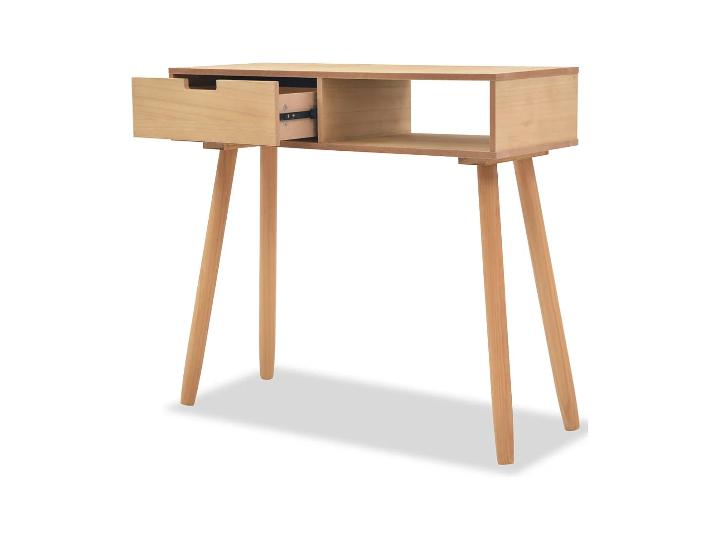 Table console Bois de pin massif 80 x 30 x 72 cm Marron
