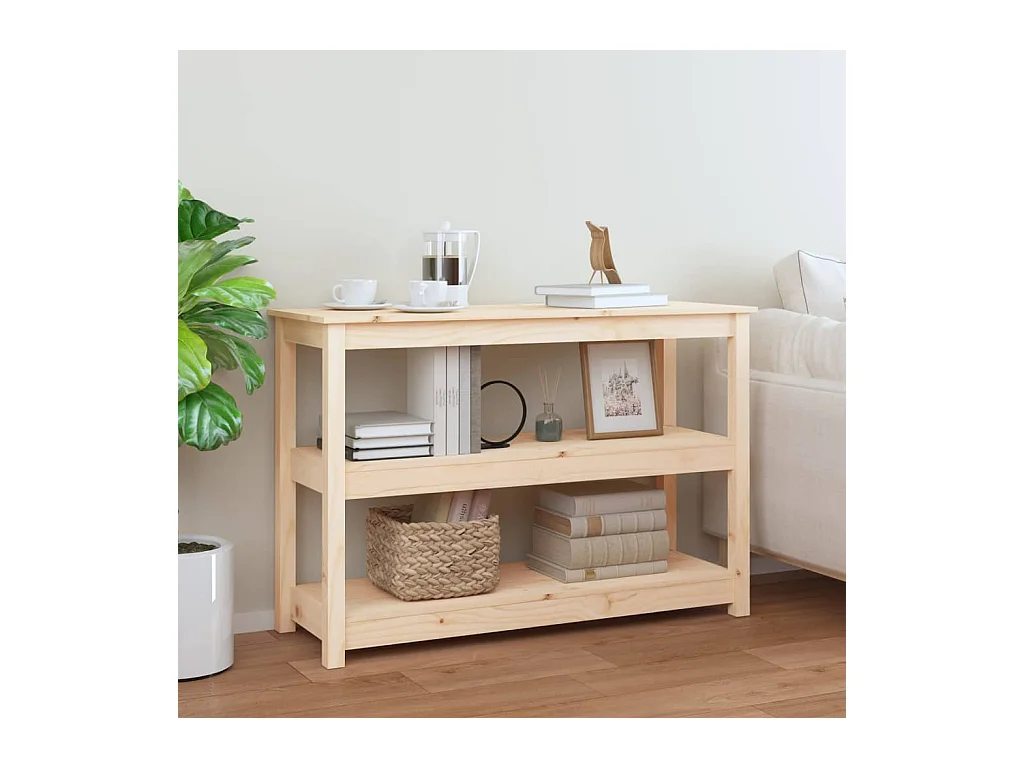 Table console 110x40x74 cm Bois massif de pin