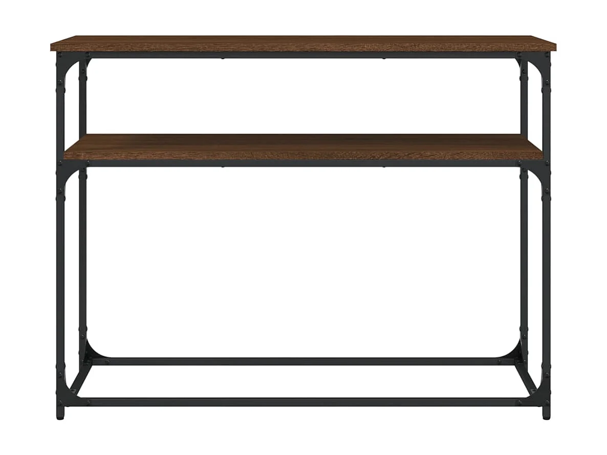 Table console chêne marron 100x35,5x75 cm bois d'ingénierie