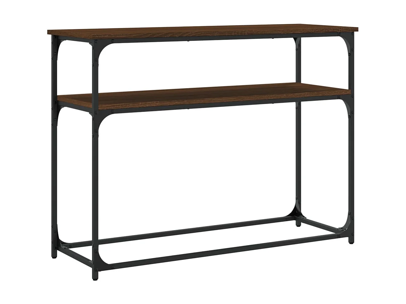 Table console chêne marron 100x35,5x75 cm bois d'ingénierie