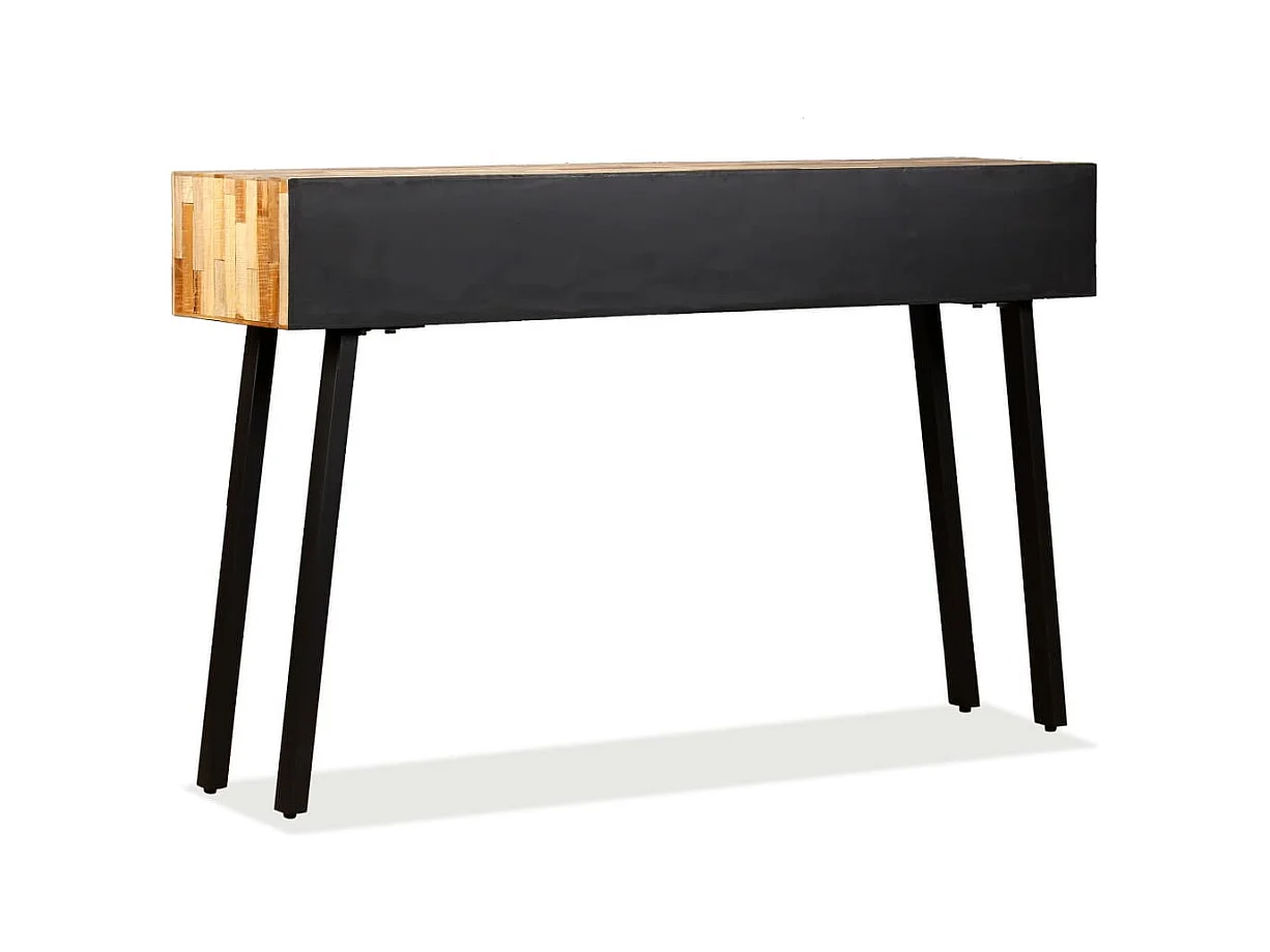 Mesa consola de teca maciza recuperada 120 x 30 x 76 cm