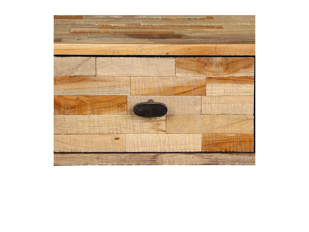 Mesa consola de teca maciza recuperada 120 x 30 x 76 cm