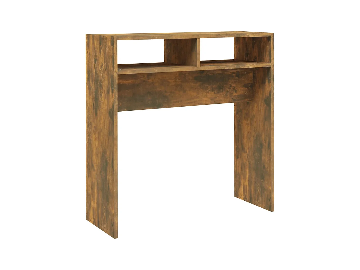 Table console Chêne fumé 78x30x80 cm Bois d'ingénierie