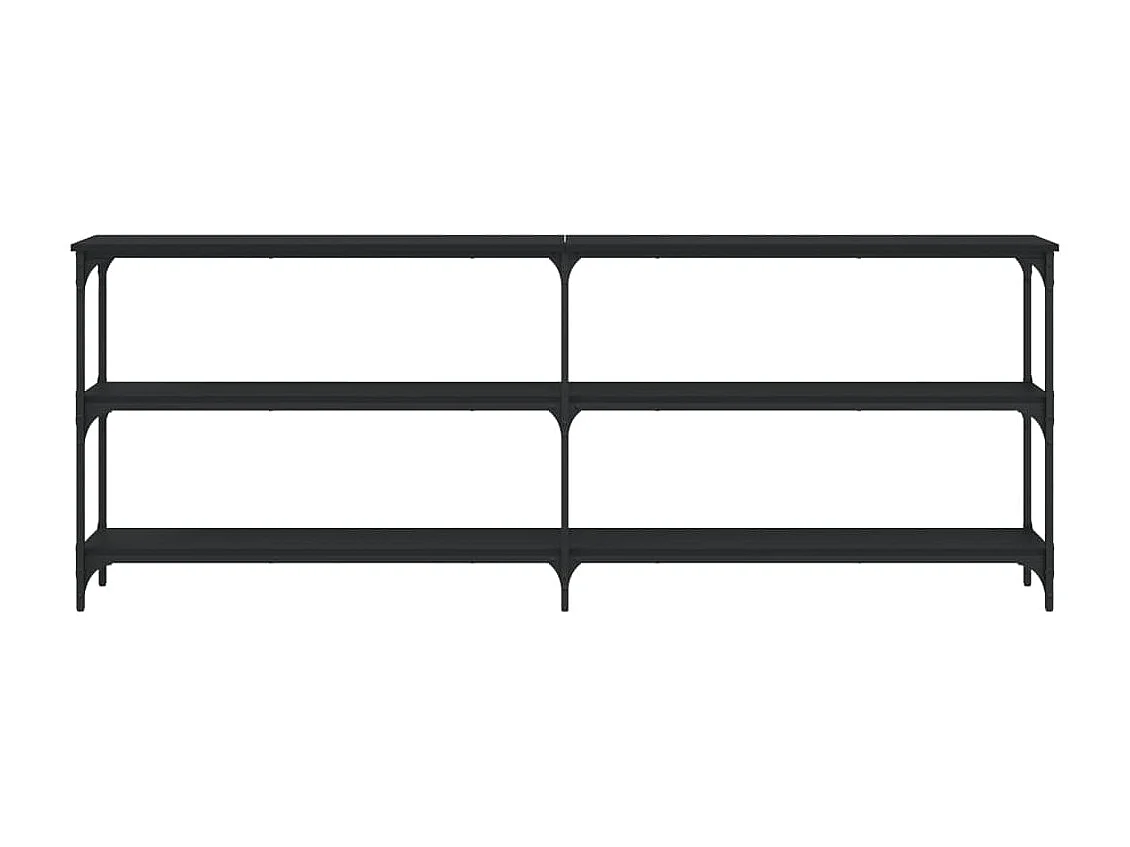 Zwarte consoletafel 200x29x75 cm bewerkt hout