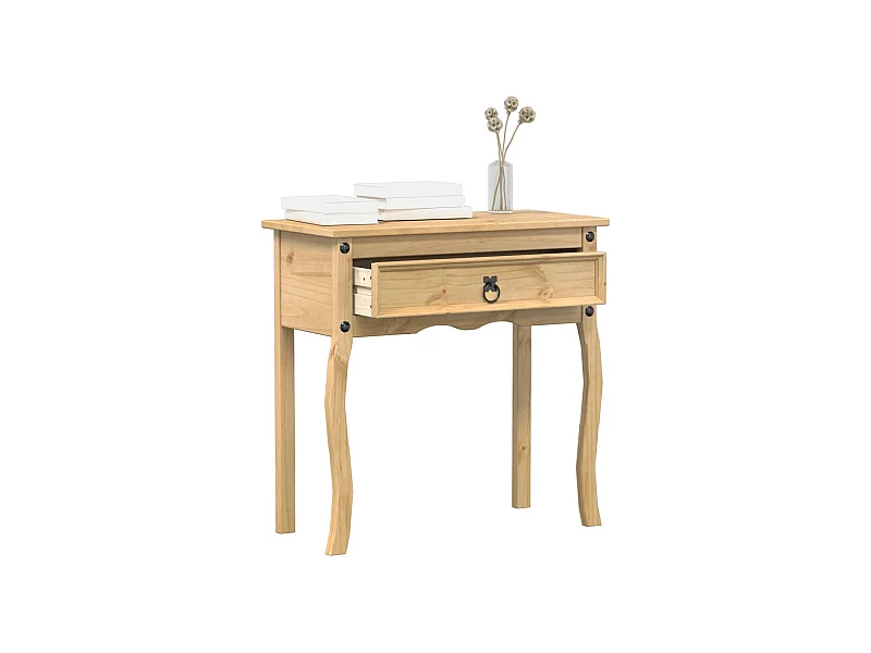 Table console Corona 73x35x73 cm bois de pin massif