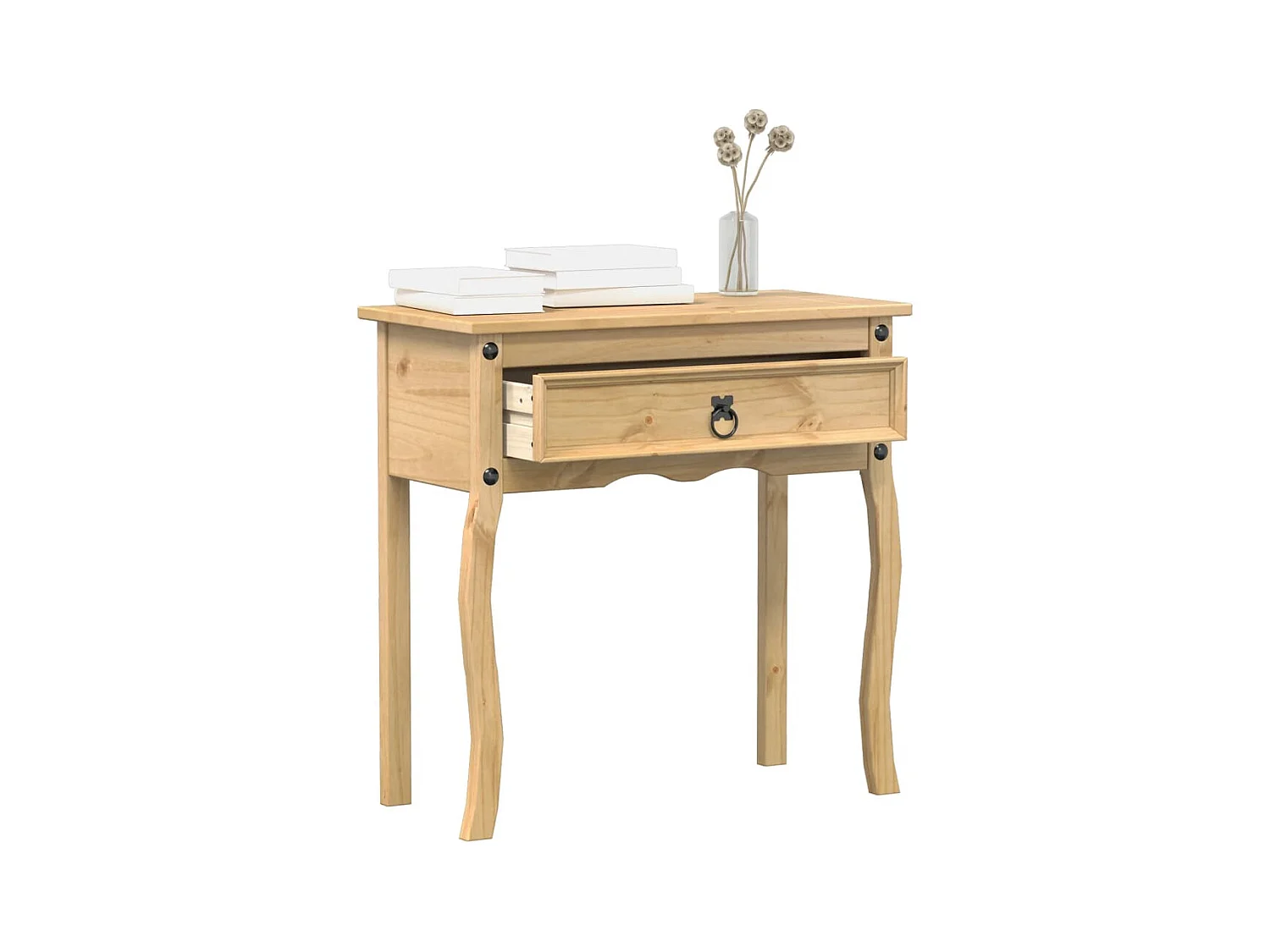 Table console Corona 73x35x73 cm bois de pin massif