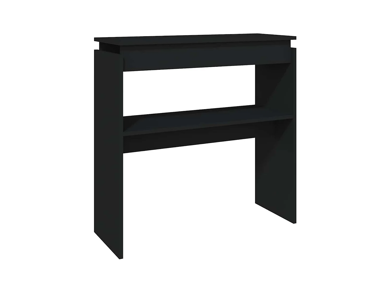 Table console Noir 80x30x80 cm Aggloméré