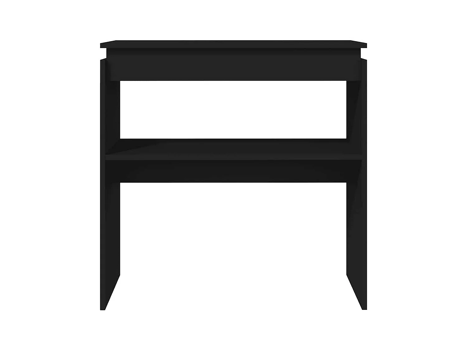 Table console Noir 80x30x80 cm Aggloméré