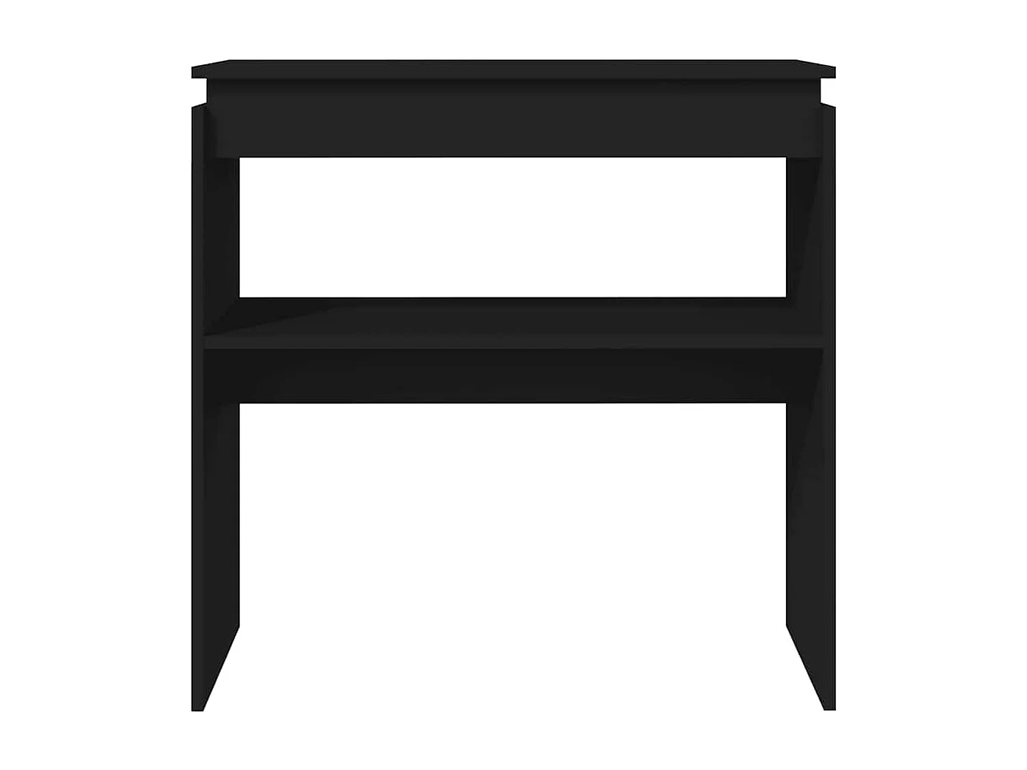 Table console Noir 80x30x80 cm Aggloméré