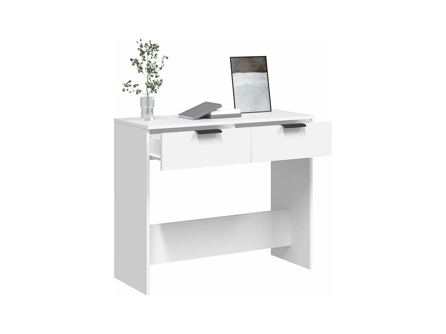 Table console Blanc 90x36x75 cm Bois d'ingénierie