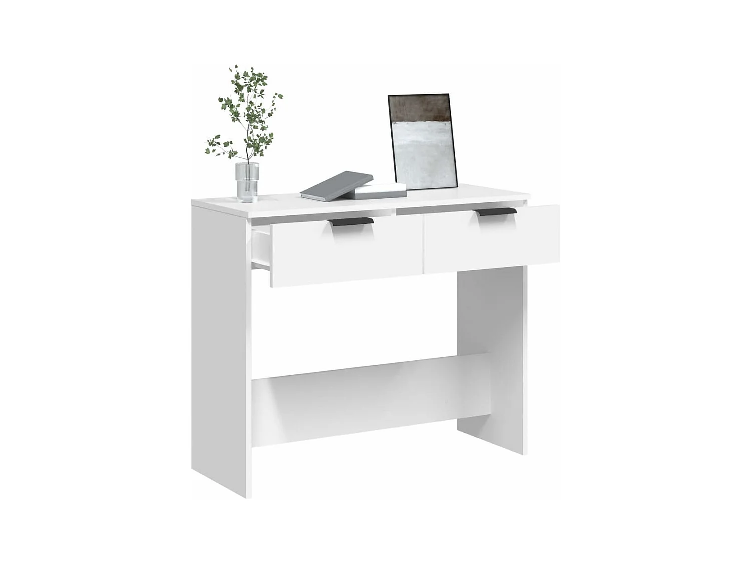 Table console Blanc 90x36x75 cm Bois d'ingénierie