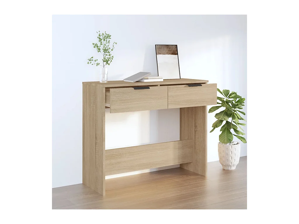 Table console Chêne sonoma 90x36x75 cm Bois d'ingénierie