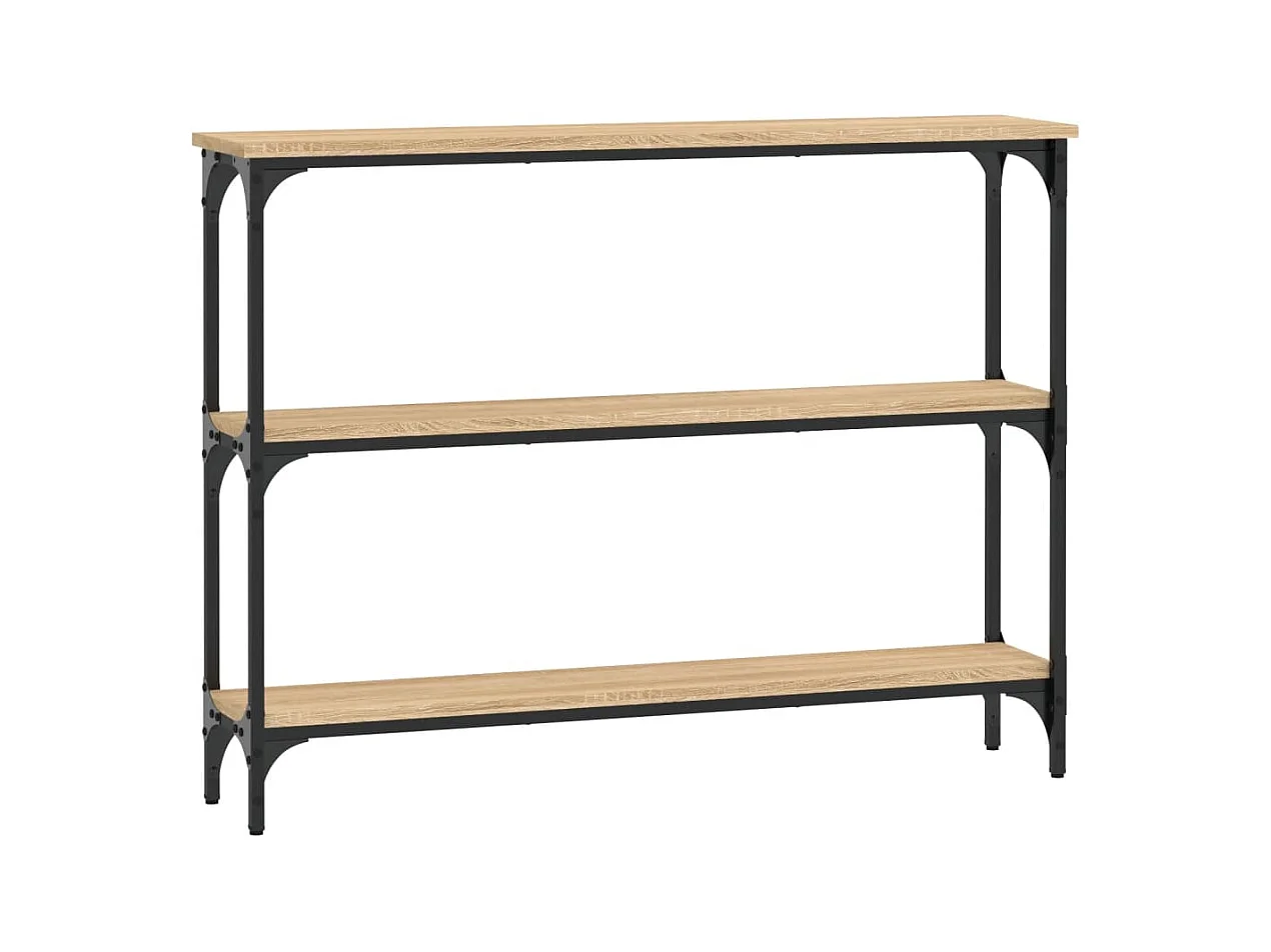 Table console chêne sonoma 100x22,5x75 cm bois d'ingénierie