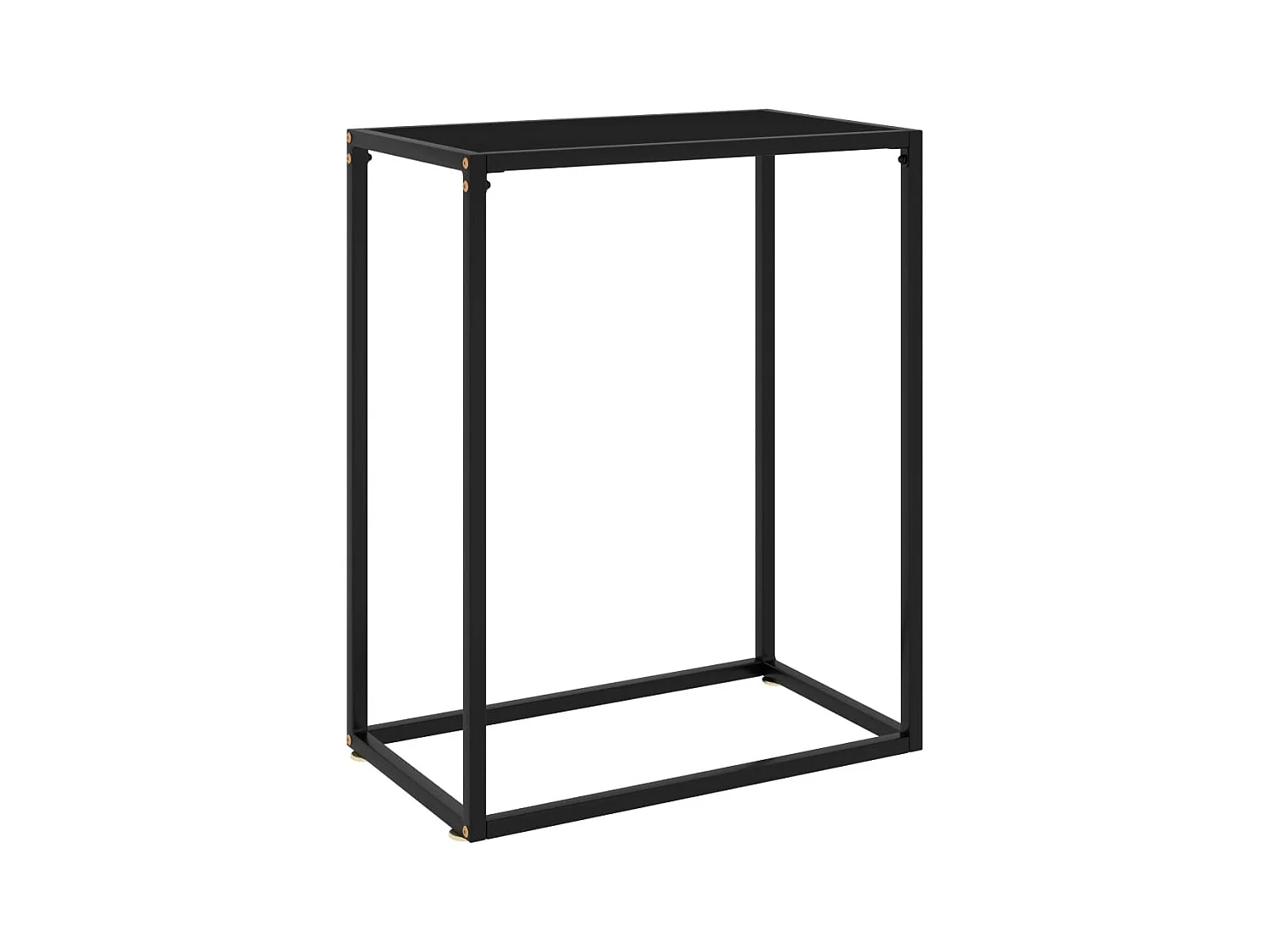 Table console Noir 60x35x75 cm Verre trempé