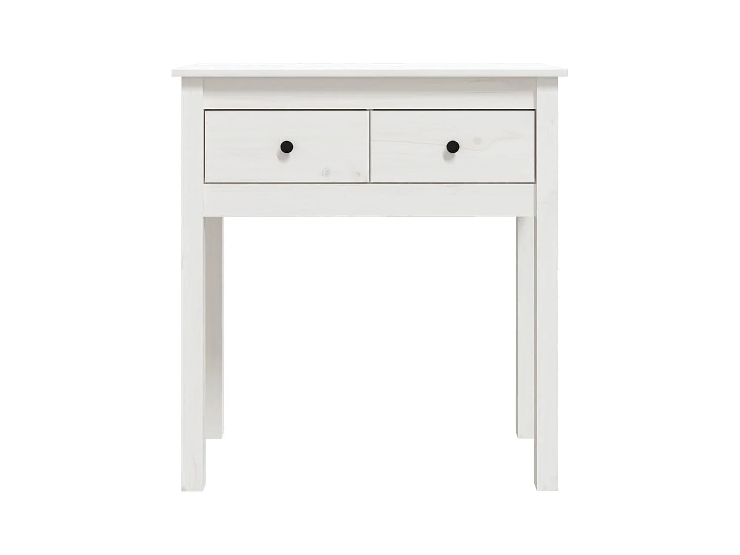 Consoletafel Wit 70x35x75 cm Massief grenenhout