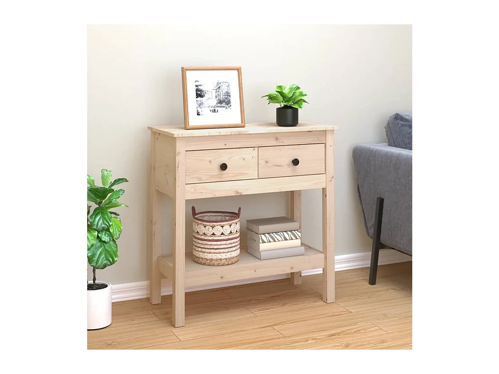 Table console 75x35x75 cm Bois massif de pin